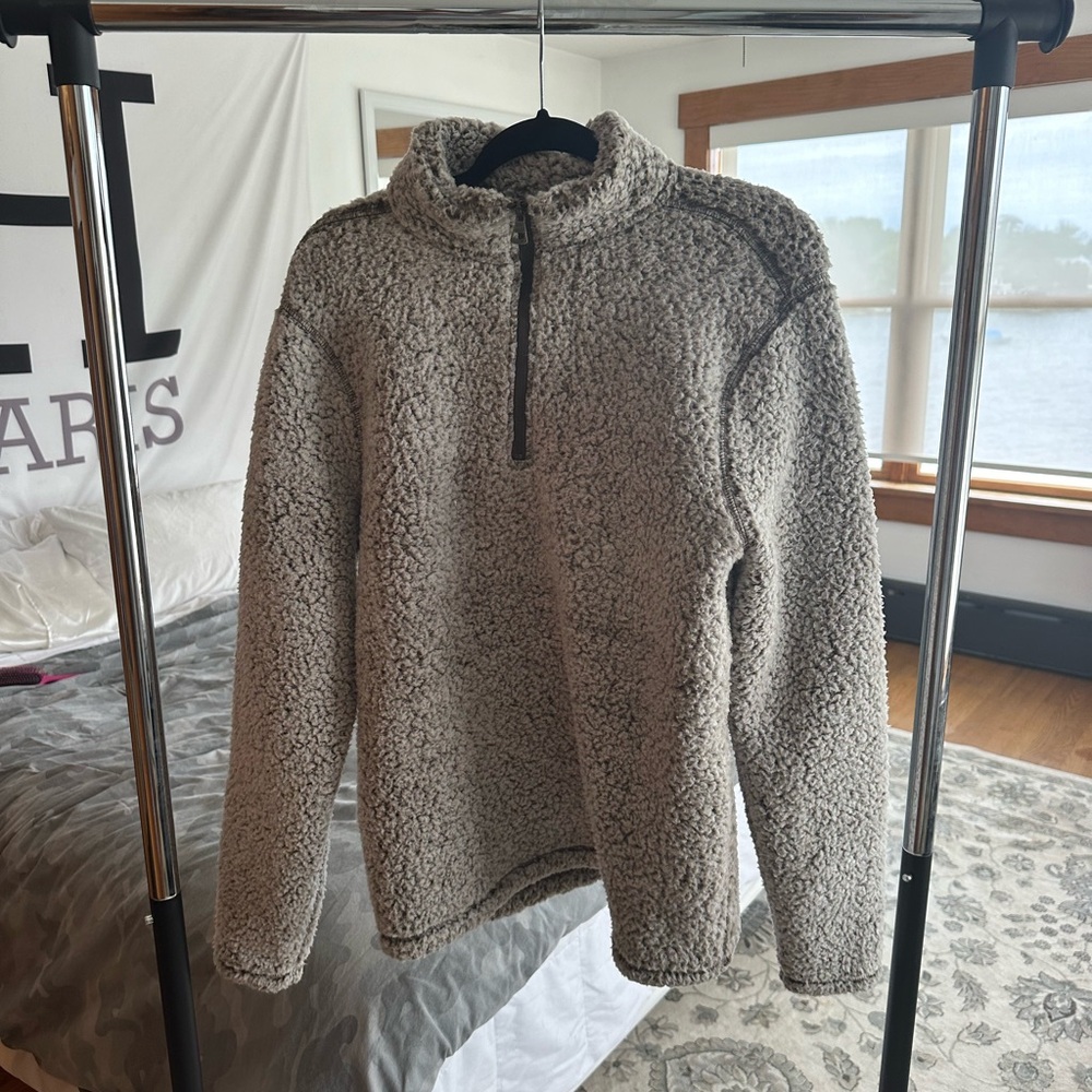 Grey Fluffy Quarter Zip: Weatherproof Vintage